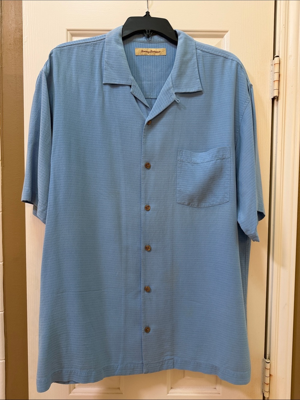 Tommy Bahama Sky Blue Short-Sleeve Camp Shirt